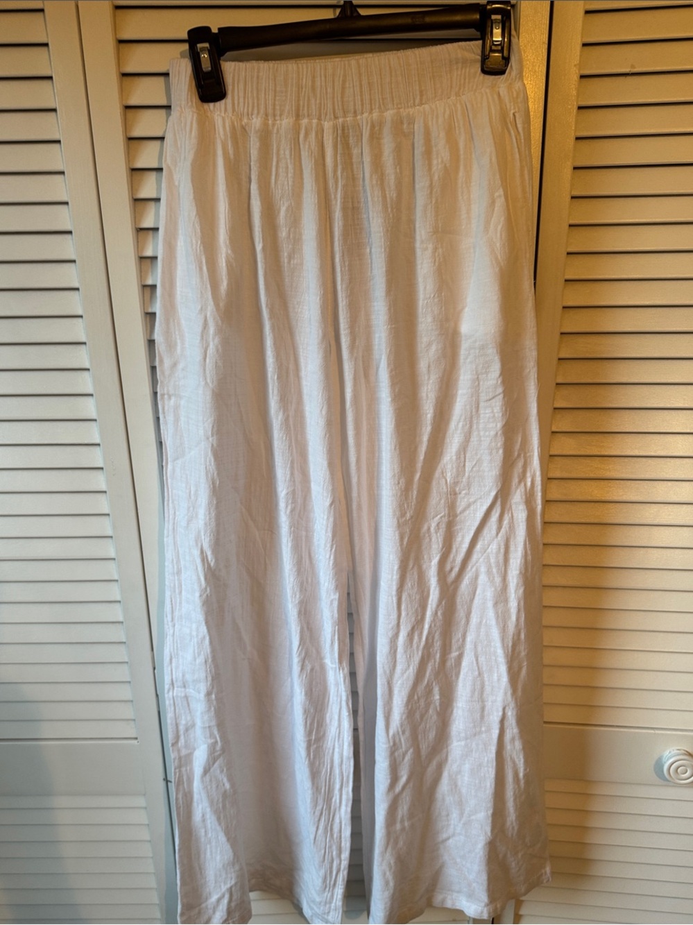 Classic White Wide-Leg Pull-On Pants - Picture 4 of 7